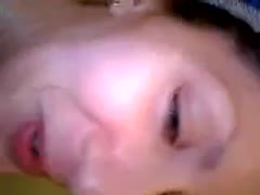 In the shower, a frivolous, dark-brown mother strokes her adorable body.